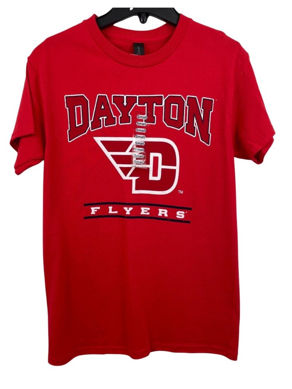 Dayton Flyers Red T-Shirt Gildan Heavy Cotton Size Small